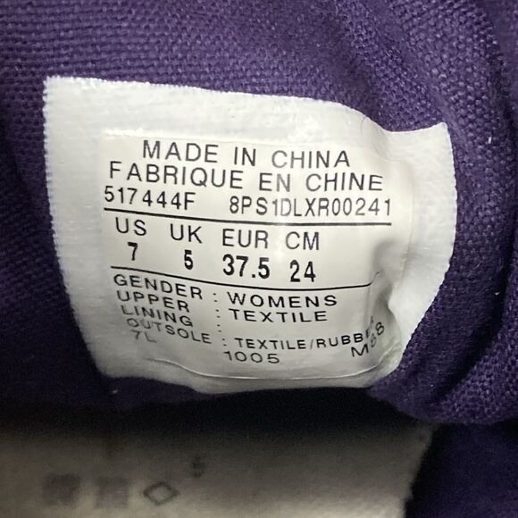 Converse CTAS Double Tongue High Tops Women's Sz 7 Plaid Purple Green 517444F - Picture 10 of 10